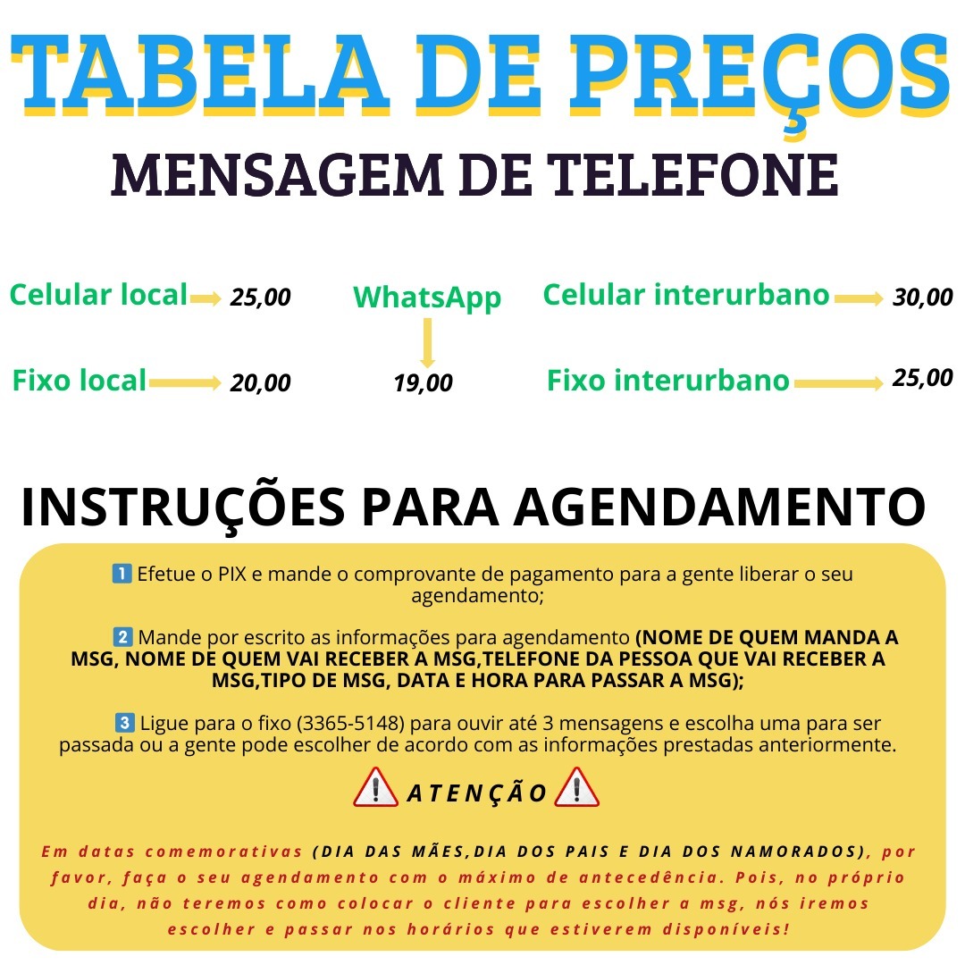 Mensagem de Telefone