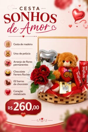 Cesta Sonhos de Amor
