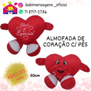 Almofada de Coração com Pés