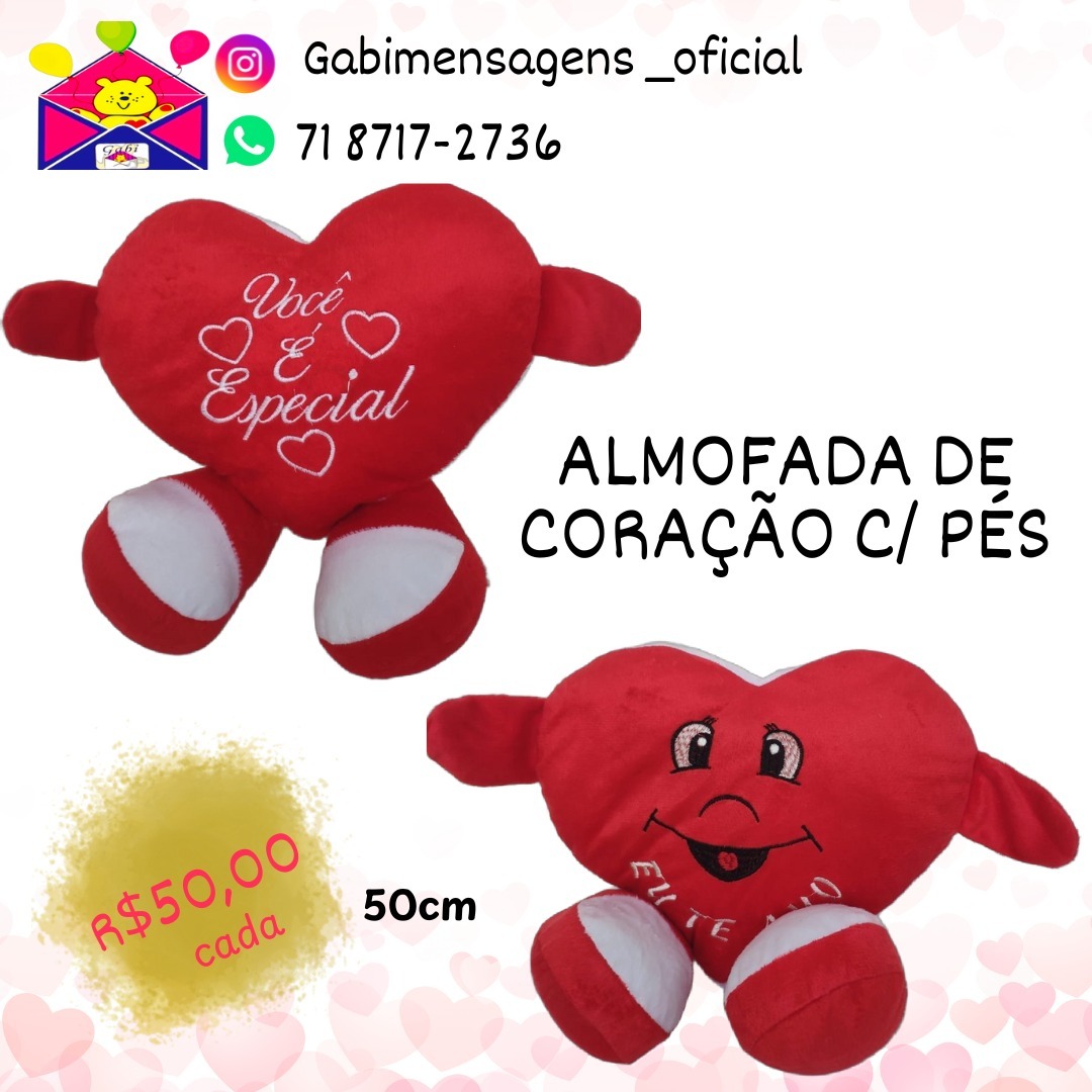 Almofada de Coração com Pés