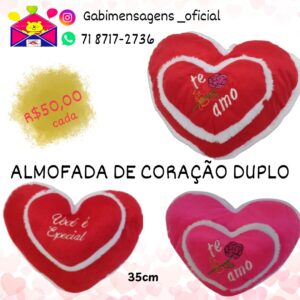 Almofada de Coração Duplo