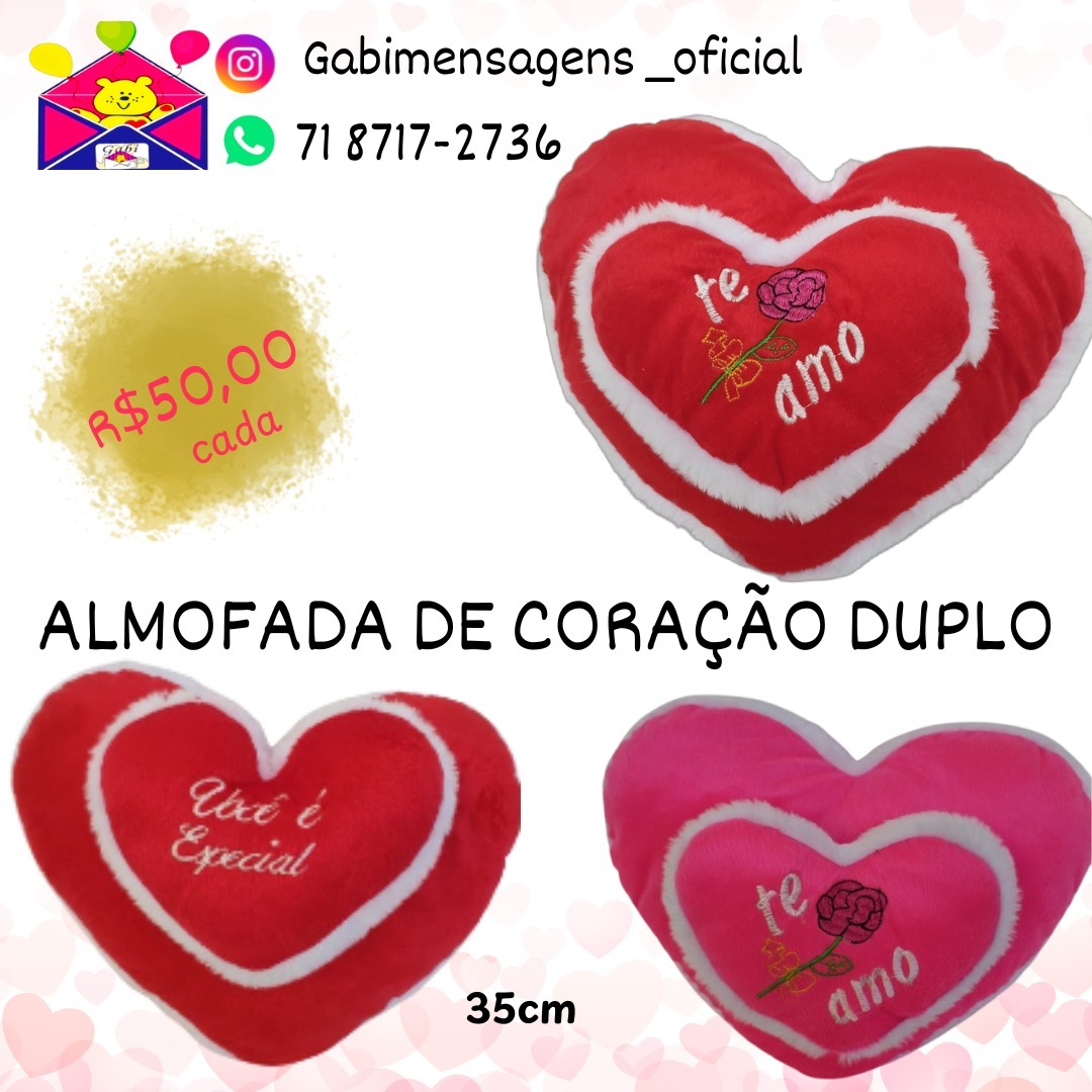 Almofada de Coração Duplo